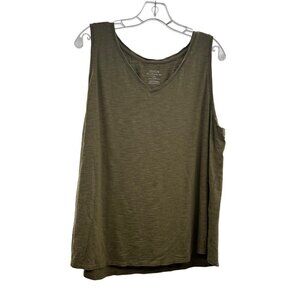 Chico's Women's V-Neck Sleeveless Top Green Size XXL